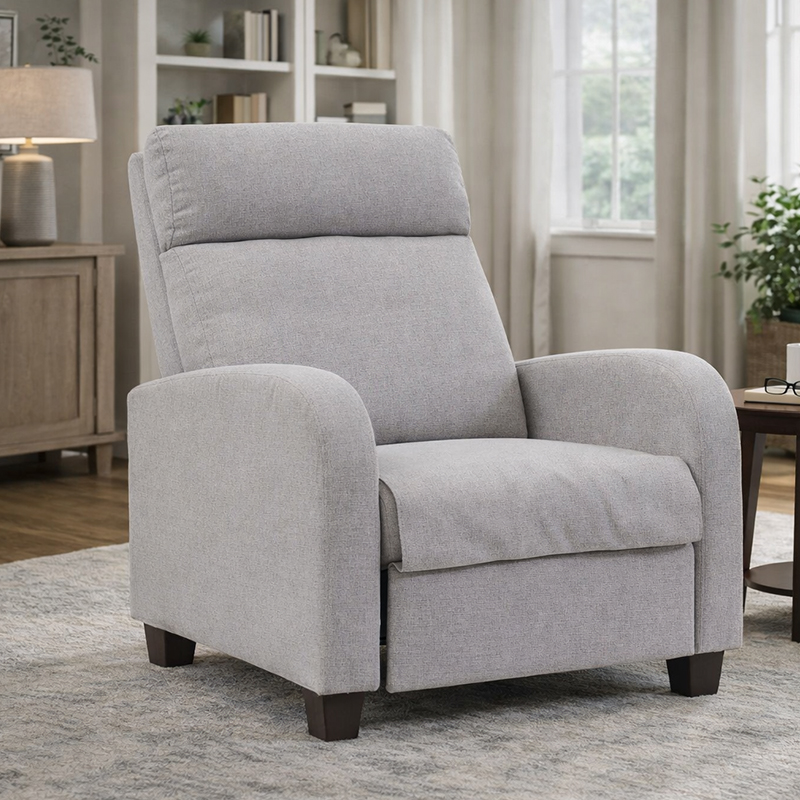 Assento de home theater com suporte lombar, esponja reclinável de alta densidade, poltrona reclinável para sala de estar