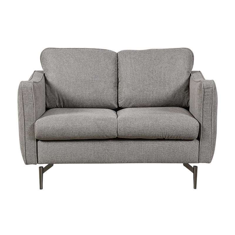 Loveseat estofado com estrutura de madeira moderna de meados do século para sala de estar