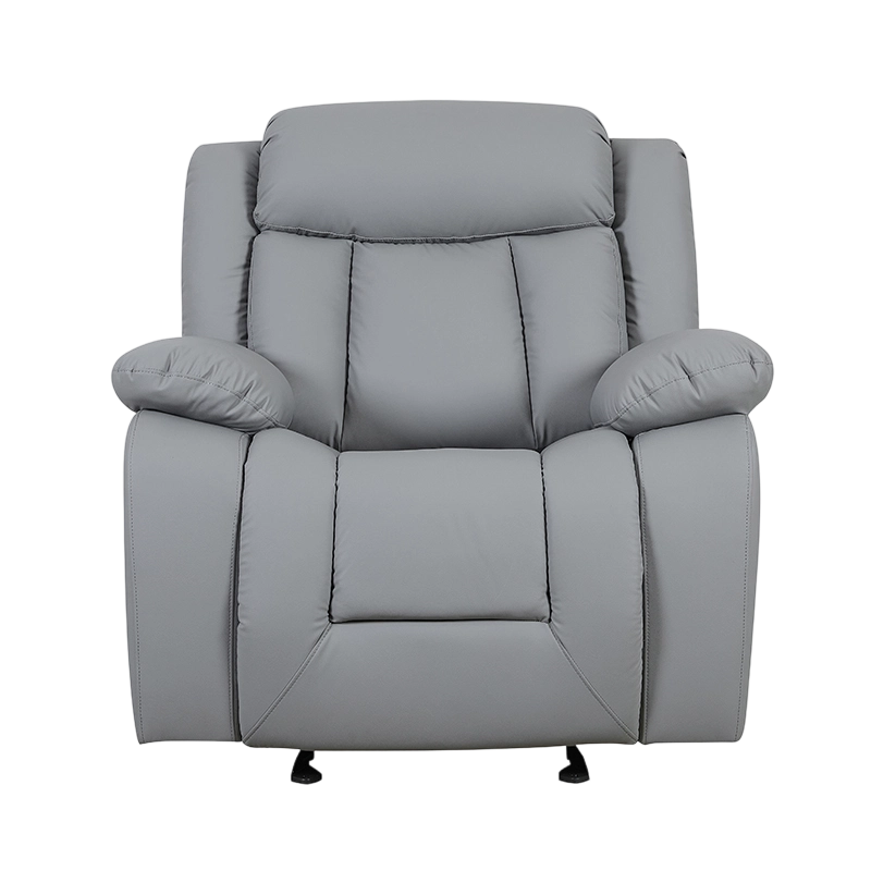 Cadeira reclinável manual de couro sintético Glider Rocker